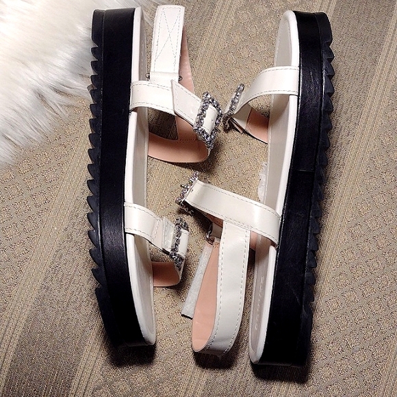 Shultz Ruth Platform Crystal Embellished Sandals - Picture 6 of 15